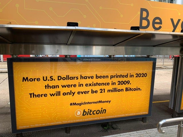 Giant Bitcoin adverts spotted near HSBC bank 2