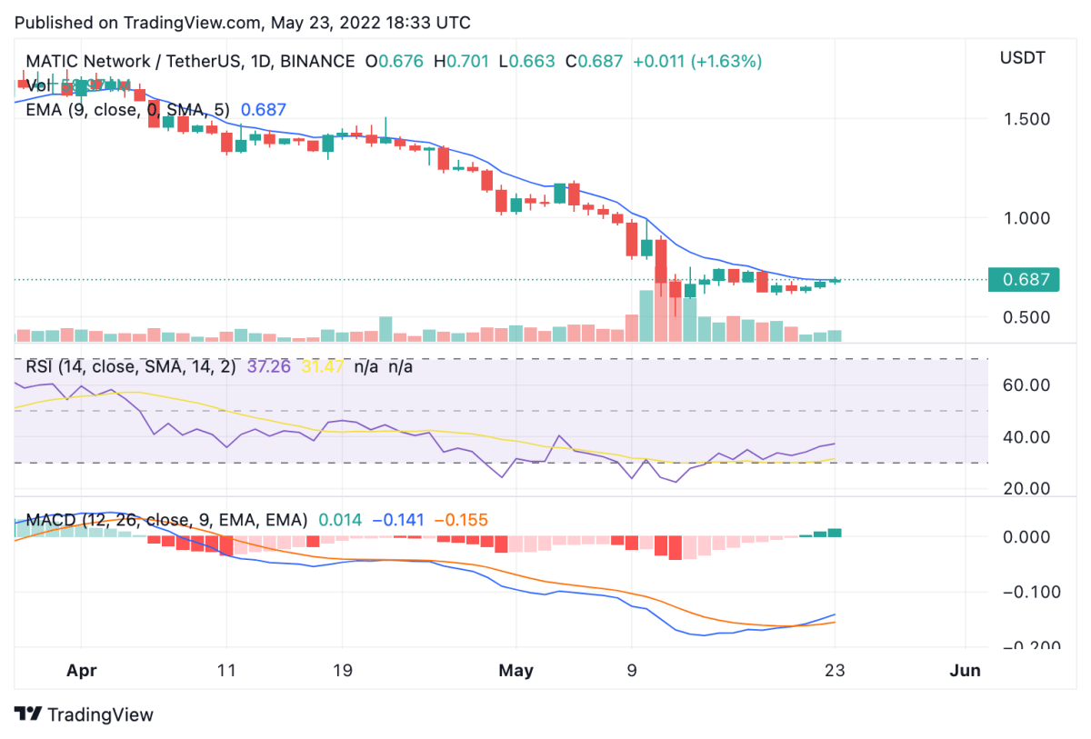 Polygon price analysis: MATIC breaks out from horizontal trend to target $0.74 resistance 2 MATICUSDT 2022 05 23 23 33 25