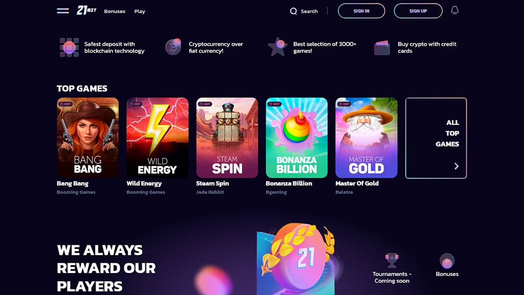 Best Online Casinos in Canada - Top 5 BTC Gambling Sites 3 21bit homepage