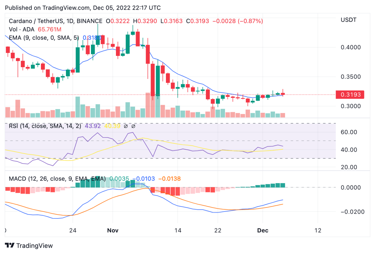 Cardano price analysis: ADA drops into a horizontal trend after failing to breakout past $0.31 2 ADAUSDT 2022 12 05 22 17 17
